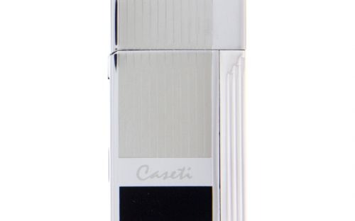 Zigarrenfeuerzeug Caseti Soleil - schwarz/silber streifen