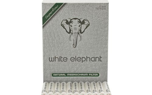 White Elephant Superflow Natur-Meerschaum-PfeifenFilter 9mm - 150St.