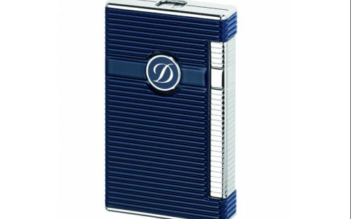 Zigarrenfeuerzeug - S.T. Dupont L2 Palladium (blau/silber)