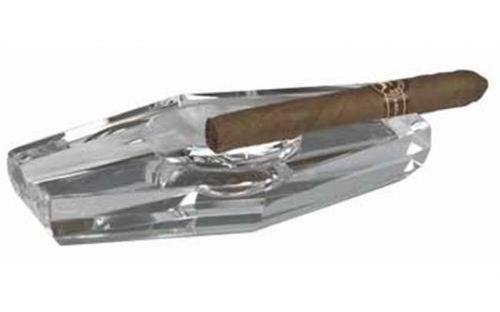 Kristallglas Zigarrenascher für 2 Zigarren (18cm)