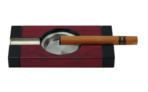 Zigarrenaschenbecher aus Bubingaholz, lackiert