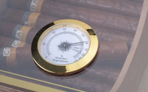 Humidor - gemusterter Glasdeckel, aus spanischem Zedernholz, für 30 Zigarren