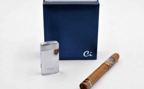Zigarrenfeuerzeug Caseti chrom