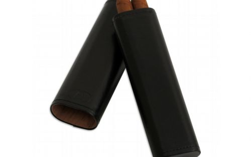 Zigarrenetui 2er - 17x4,3x2cm, schwarz