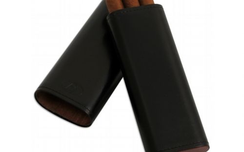 Zigarrenetui 3er - 17x6x2,5cm - schwarz