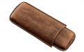 Zigarrenetui 2er Robusto - Büffelleder, antikbraun (17cm)