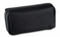 Pfeifentasche für 2 Pfeifen aus schwarzen Leder (18,5x6x9,5cm)