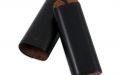 Zigarrenetui 2er - 12x4,2x2,1cm - schwarz