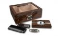 Humidor mit GeschenkSet - Braun, spanischer Zeder, für 50 Zigarren